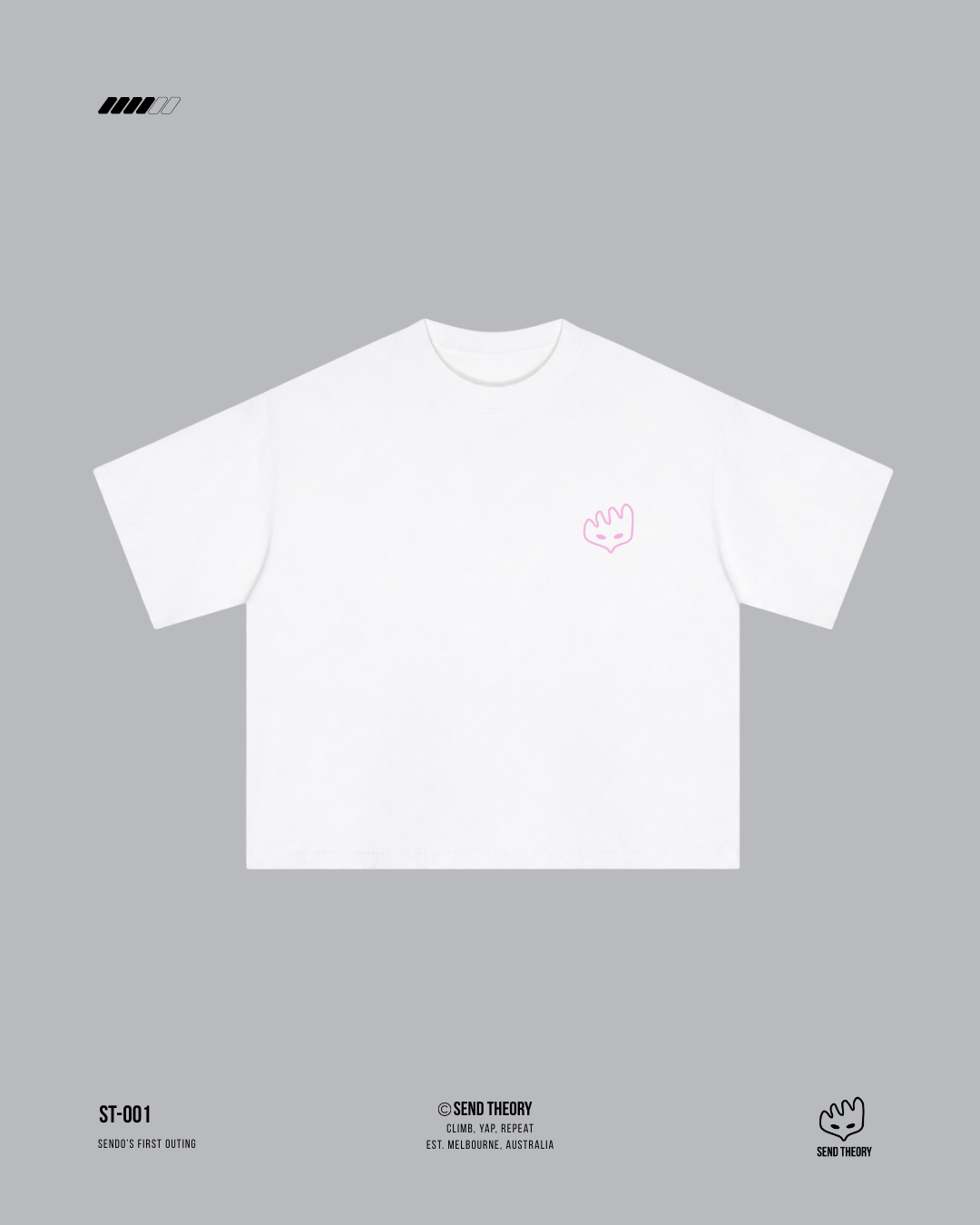 Sendo - White Boxy Oversized Tee
