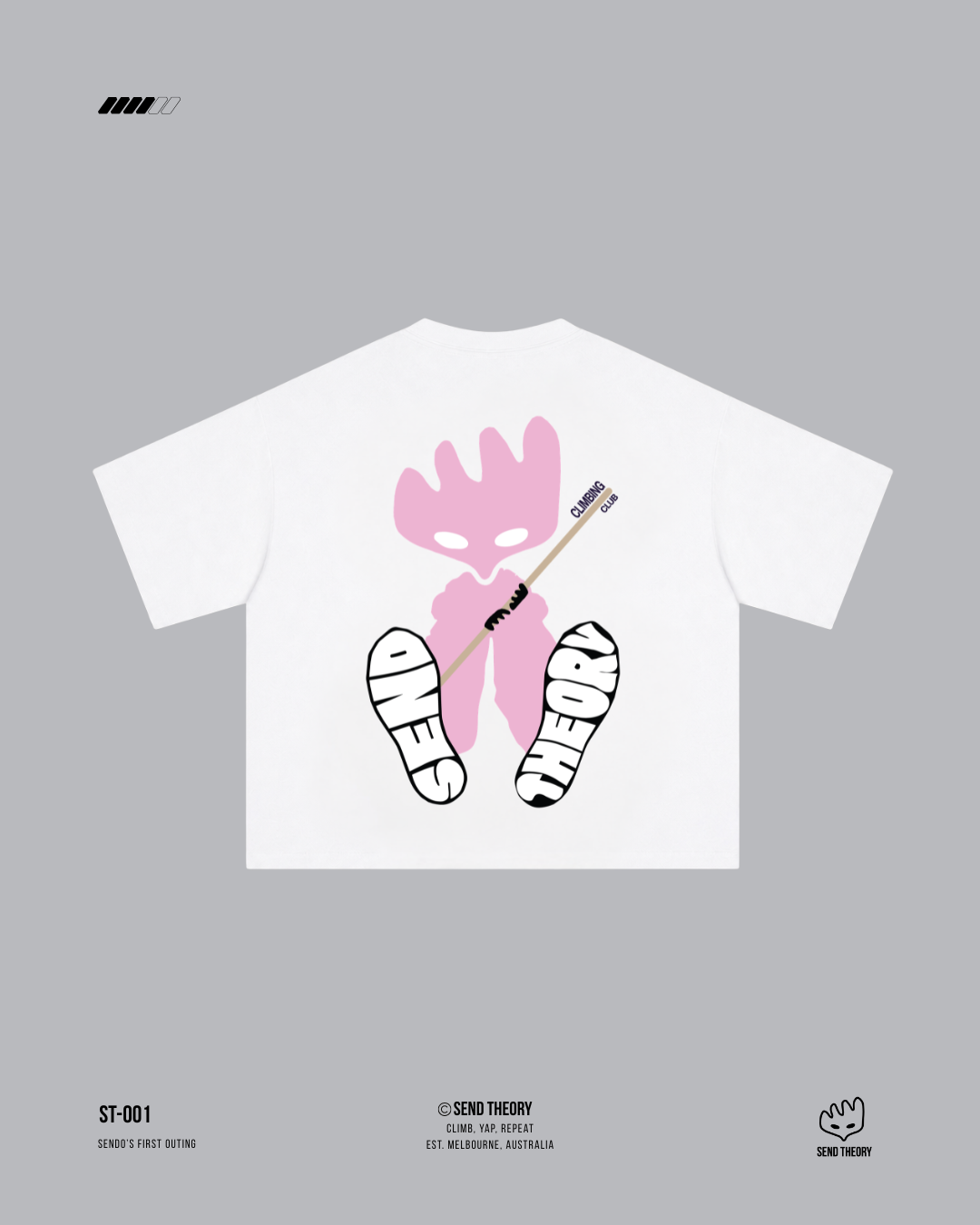 Sendo - White Boxy Oversized Tee