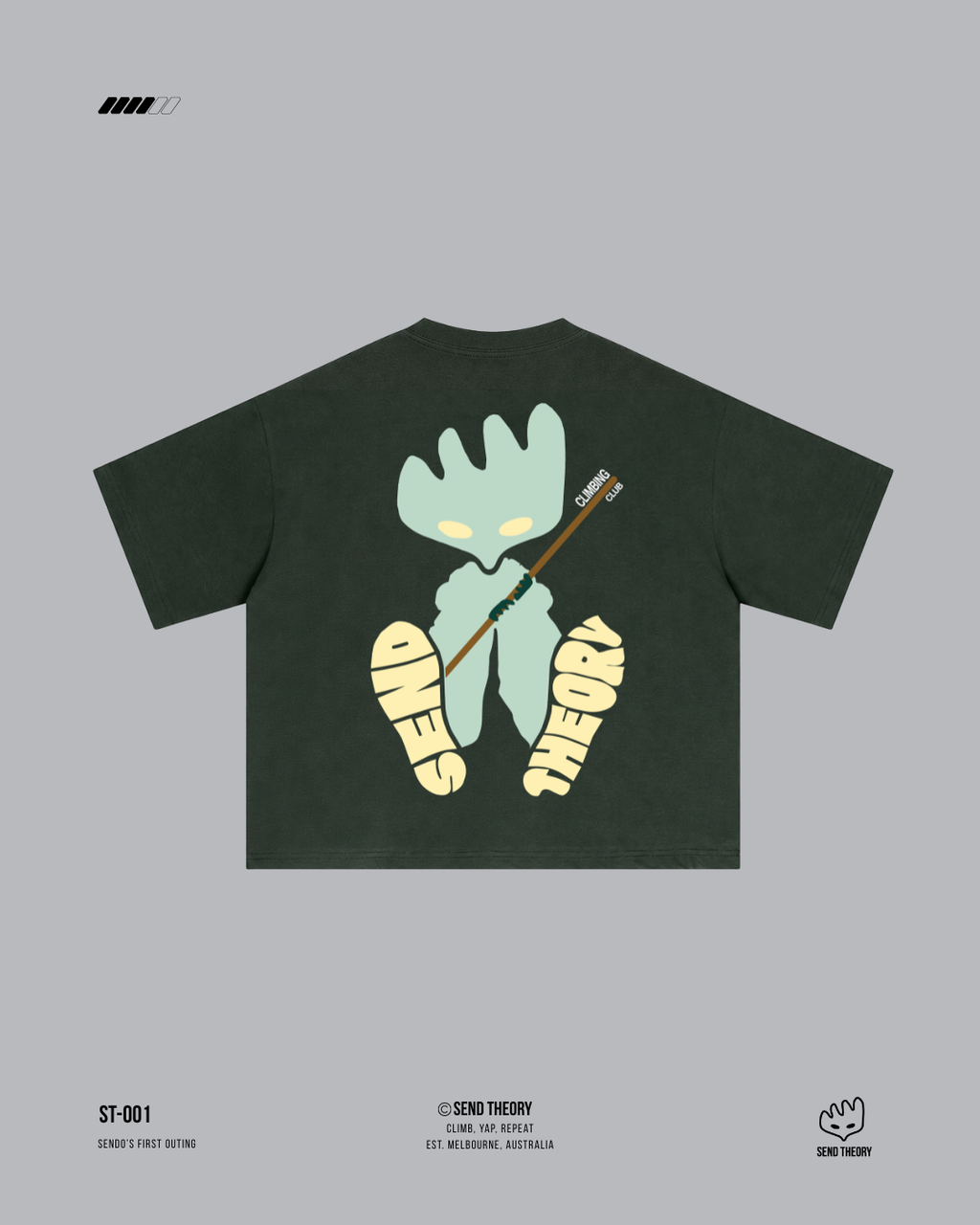 Sendo - Forest Green Boxy Oversized Tee