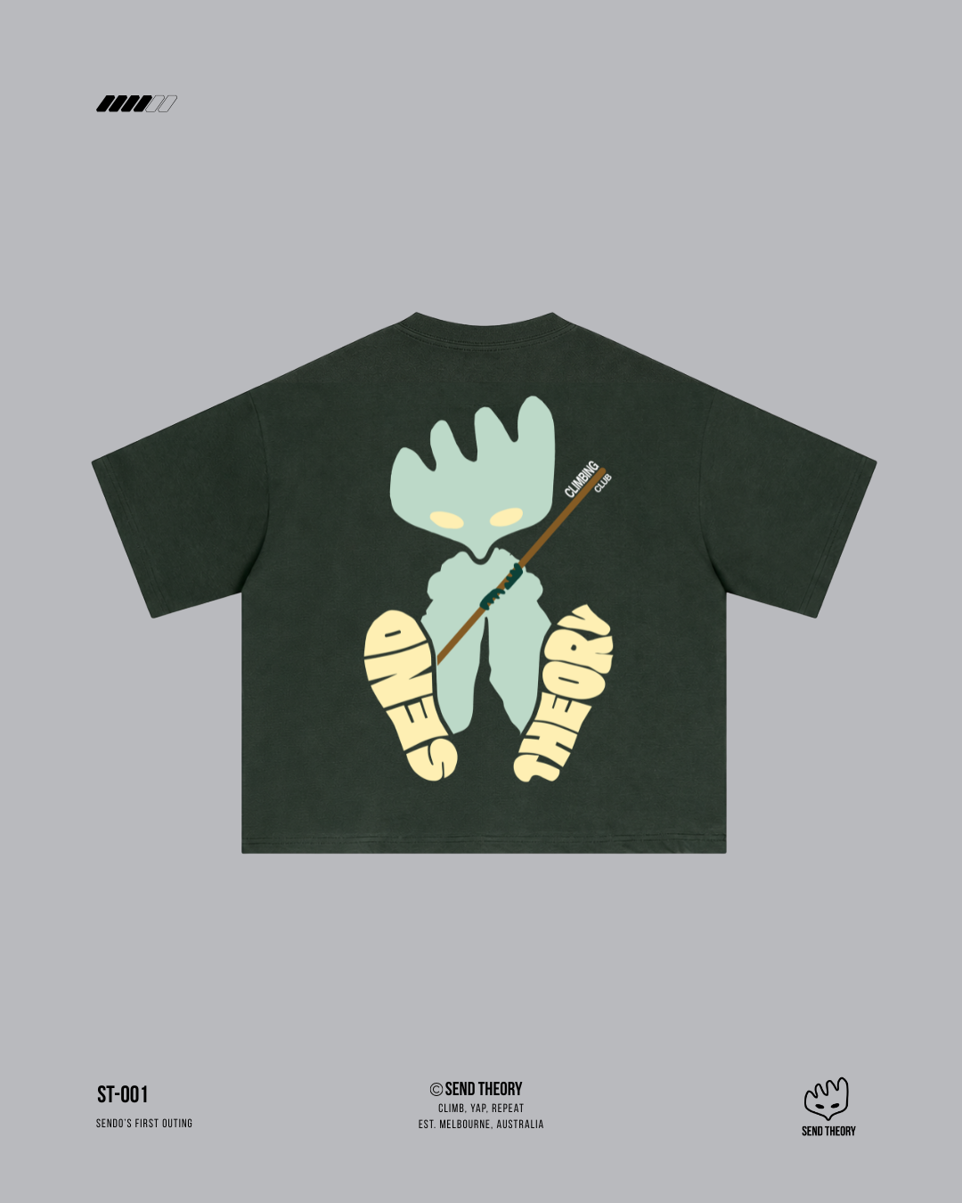 Sendo - Forest Green Boxy Oversized Tee